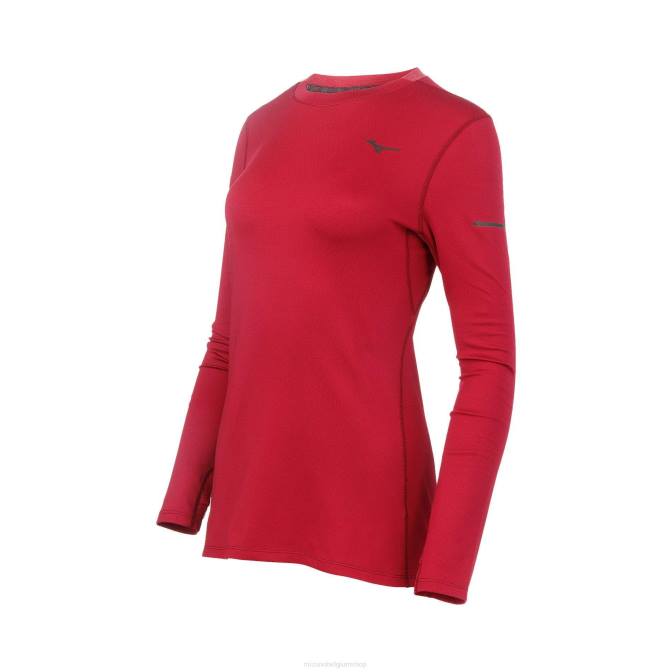 Mizuno adem thermo running lange mouw vrouwen kleding klaver (6161) VZJP294