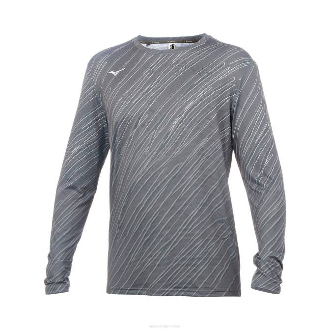 Mizuno bedrukbare running longsleeve Heren kleding schors-magneet(pr51) VZJP254