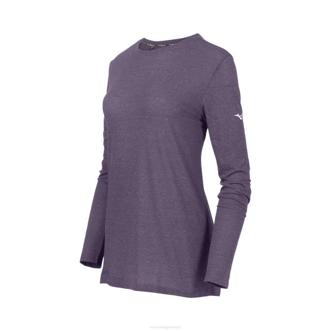 Mizuno oneindig hardloopshirt met lange mouwen vrouwen kleding marine (5151) VZJP221