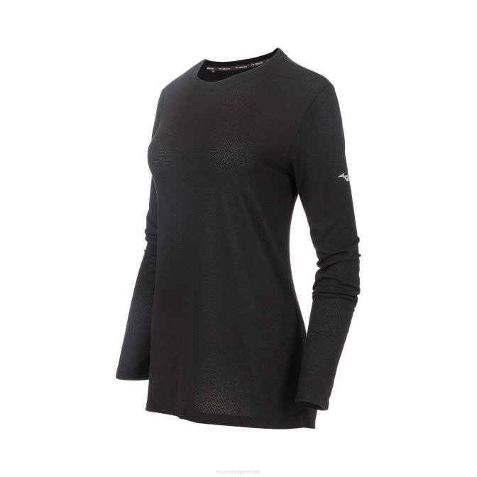 Mizuno oneindig hardloopshirt met lange mouwen vrouwen kleding zwart(9090) VZJP220