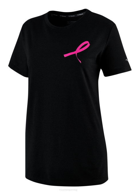 Mizuno project nul tee vrouwen kleding zwart(9090) VZJP372