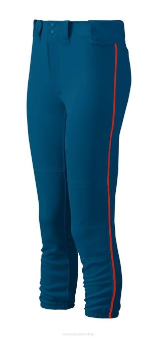 Mizuno softbalbroek met ceintuur meisje kleding marine-rood(5110) VZJP1928