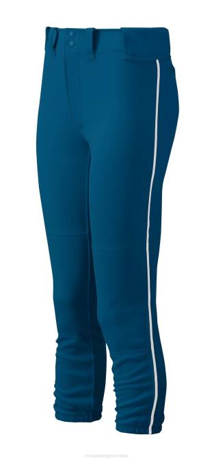 Mizuno softbalbroek met ceintuur meisje kleding marine-wit(5100) VZJP1927