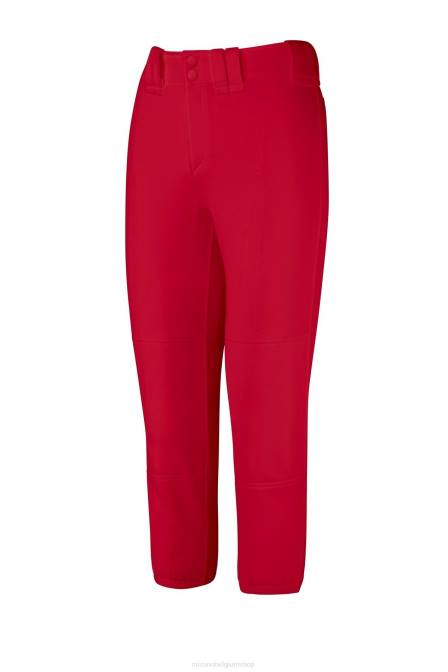 Mizuno softbalbroek met riem vrouwen kleding rood(1010) VZJP1907