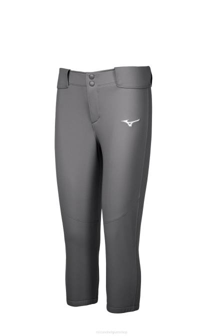 Mizuno stretch softbalbroek met riem vrouwen kleding houtskool(9292) VZJP1889