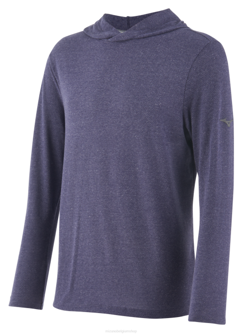 Mizuno oneindige trainingshoodie uniseks kleding marine (5151) VZJP1284