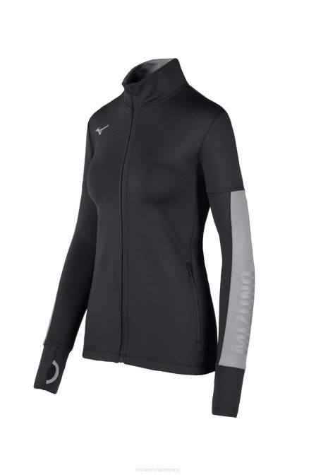 Mizuno alpha quest jas vrouwen kleding zwarte kap(909i) VZJP2045