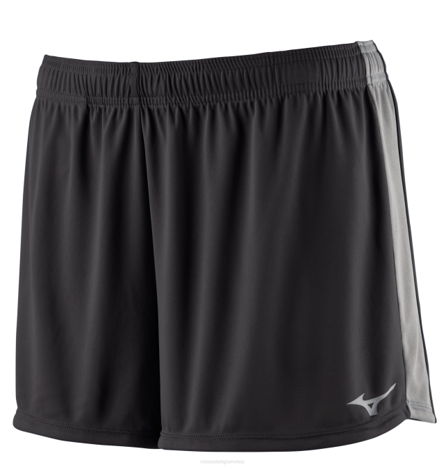 Mizuno icon 3,5" trainingsshort vrouwen kleding zwart-houtskool(9092) VZJP2129