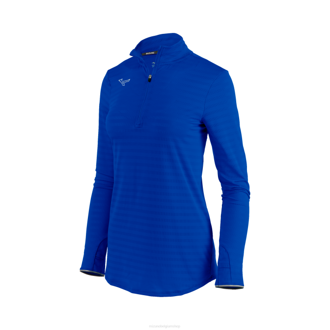 Mizuno atletische eco 1/2 ritssluiting vrouwen kleding koninklijk(5252) VZJP2144