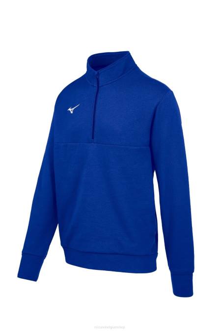 Mizuno mz1 fleecetrui met 1/4 rits uniseks kleding koninklijk(5252) VZJP1309