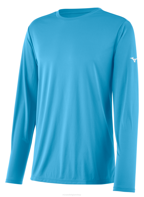 Mizuno T-shirt met lange mouwen Heren kleding lichtblauw(5555) VZJP1435