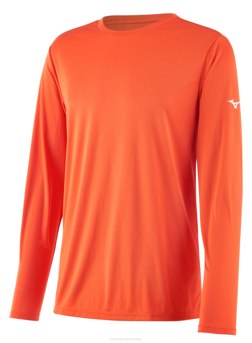 Mizuno T-shirt met lange mouwen Heren kleding oranje(2020) VZJP1430