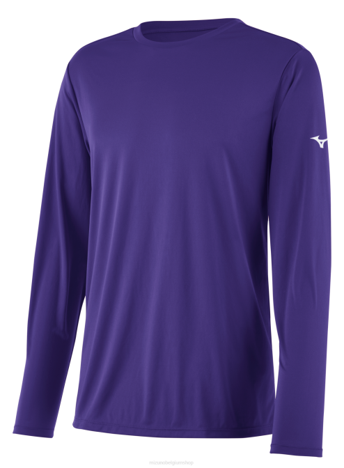 Mizuno T-shirt met lange mouwen Heren kleding paars(6060) VZJP1436