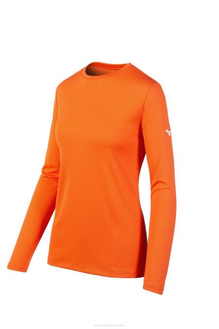 Mizuno T-shirt met lange mouwen jeugd kleding oranje(2020) VZJP1521
