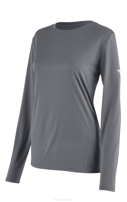 Mizuno T-shirt met lange mouwen vrouwen kleding grijs(9191) VZJP1376