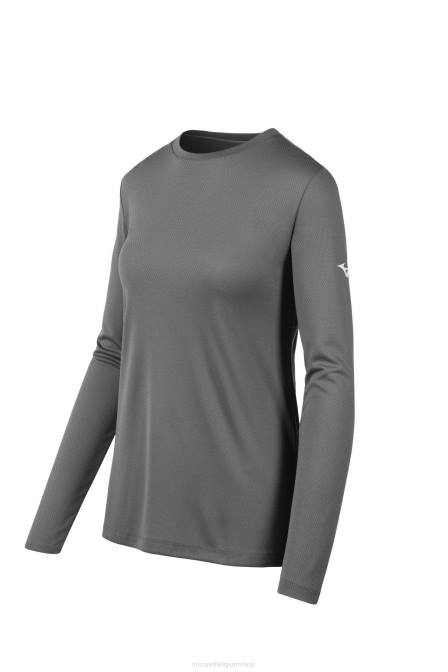 Mizuno T-shirt met lange mouwen vrouwen kleding houtskool(9292) VZJP2113