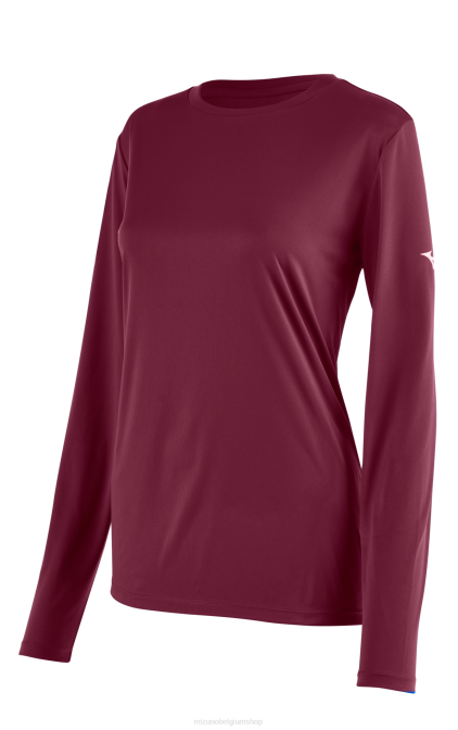 Mizuno T-shirt met lange mouwen vrouwen kleding kardinaal(1212) VZJP1367