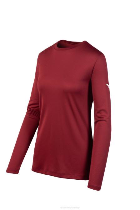 Mizuno T-shirt met lange mouwen vrouwen kleding kardinaal(1212) VZJP2103