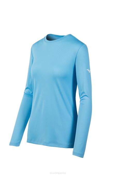 Mizuno T-shirt met lange mouwen vrouwen kleding lichtblauw(5555) VZJP2110