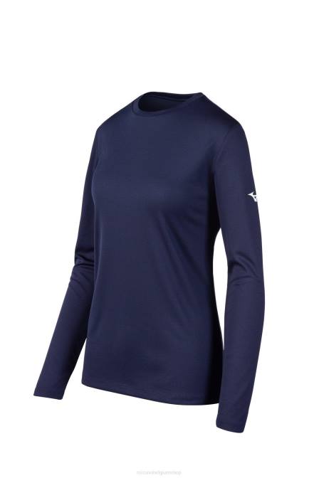 Mizuno T-shirt met lange mouwen vrouwen kleding marine (5151) VZJP2108