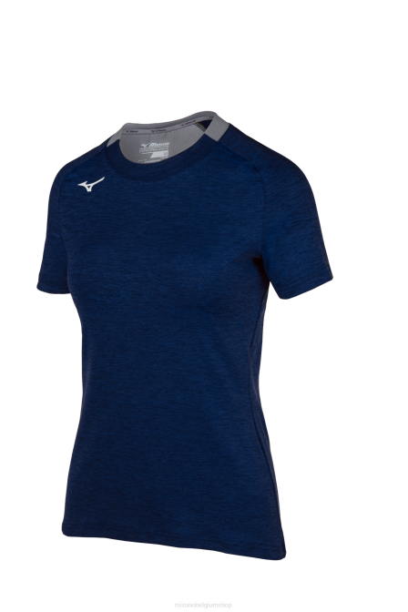 Mizuno alfa T-shirt met korte mouwen vrouwen kleding marine (5151) VZJP2081