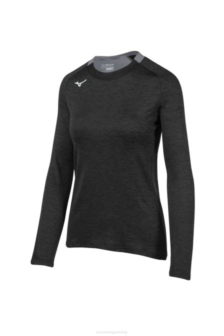 Mizuno alfa lange mouw vrouwen kleding zwart(9090) VZJP2061