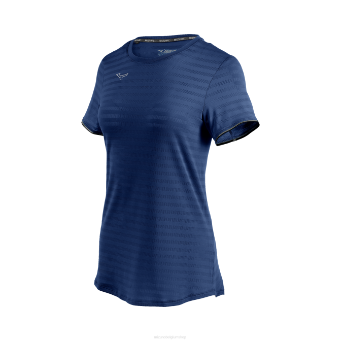 Mizuno atletisch eco-T-shirt met korte mouwen vrouwen kleding marine (5151) VZJP2148