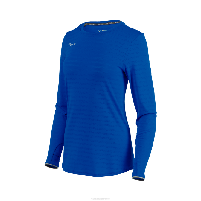 Mizuno atletische eco lange mouw vrouwen kleding koninklijk(5252) VZJP2139