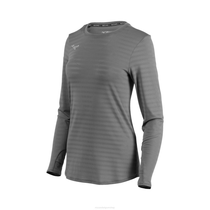 Mizuno atletische eco lange mouw vrouwen kleding stille schaduw(9i9i) VZJP2140