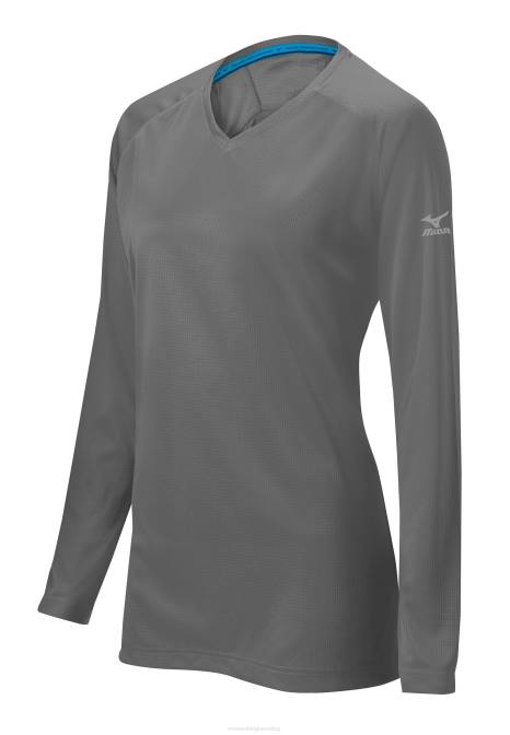 Mizuno comp training top meisje kleding grijs(9191) VZJP2568