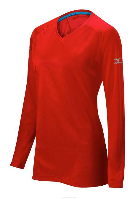 Mizuno comp training top meisje kleding rood(1010) VZJP2562