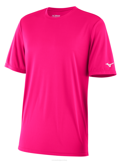 Mizuno nxt T-shirt met korte mouwen uniseks kleding schokkend roze (1m1m) VZJP1387