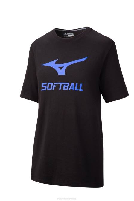 Mizuno softbal grafisch T-shirt uniseks kleding zwart(9090) VZJP1989