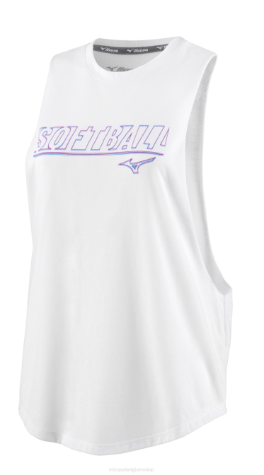 Mizuno spier grafische tank vrouwen kleding wit(0000) VZJP2122