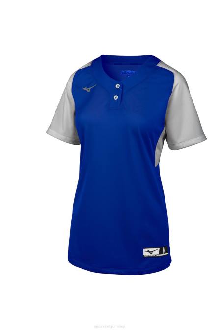 Mizuno aerolite softbaltrui met 2 knopen jeugd kleding koningsgrijs(5291) VZJP2002