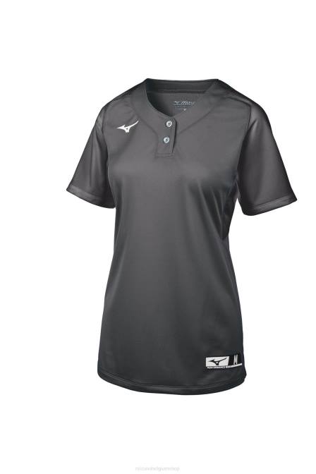 Mizuno aerolite softbaltrui met 2 knopen uniseks kleding houtskool(9292) VZJP1955