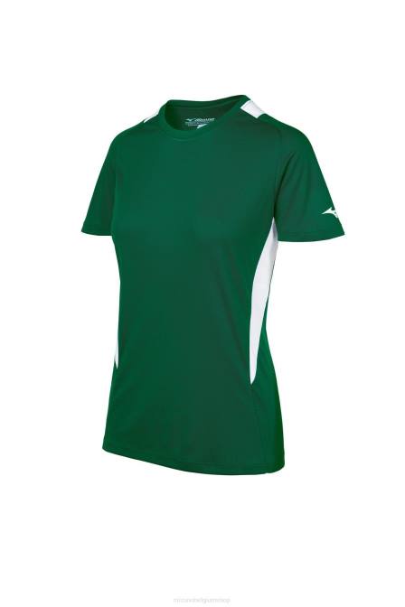 Mizuno softbal jersey met ronde hals vrouwen kleding bos-wit(4100) VZJP1968