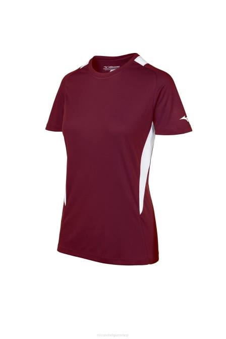 Mizuno softbal jersey met ronde hals vrouwen kleding kardinaal-wit(1200) VZJP1965