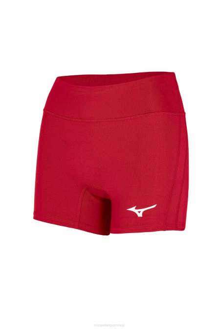 Mizuno verhoogde 4" binnenbeenlengte volleybal short vrouwen kleding rood(1010) VZJP2225