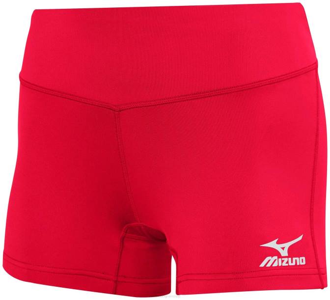 Mizuno volleybalshort met binnenbeenlengte van 3,5 inch jeugd kleding rood(1010) VZJP2259