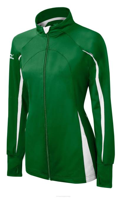 Mizuno elite 9 focus jack met volledige ritssluiting jeugd kleding bos-wit(4100) VZJP2540