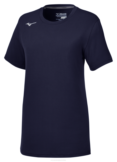 Mizuno aanvalst-shirt met korte mouwen 3.0 vrouwen kleding marine (5151) VZJP2270