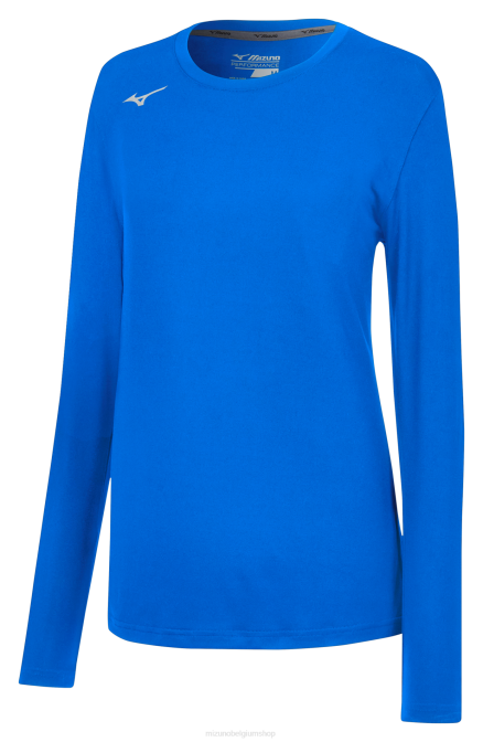 Mizuno aanvalst-shirt met lange mouwen meisje kleding koninklijk(5252) VZJP2289