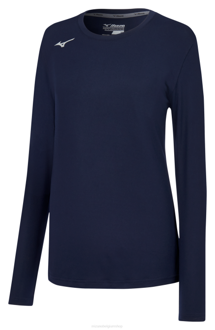 Mizuno aanvalst-shirt met lange mouwen meisje kleding marine (5151) VZJP2288