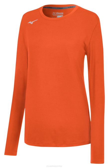 Mizuno aanvalst-shirt met lange mouwen vrouwen kleding oranje(2020) VZJP2277