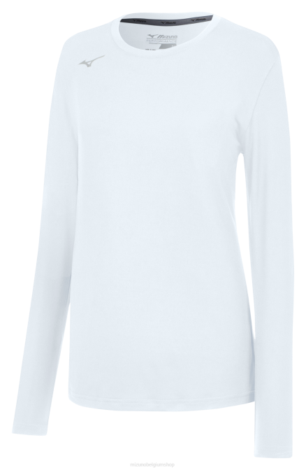 Mizuno aanvalst-shirt met lange mouwen vrouwen kleding wit(0000) VZJP2273