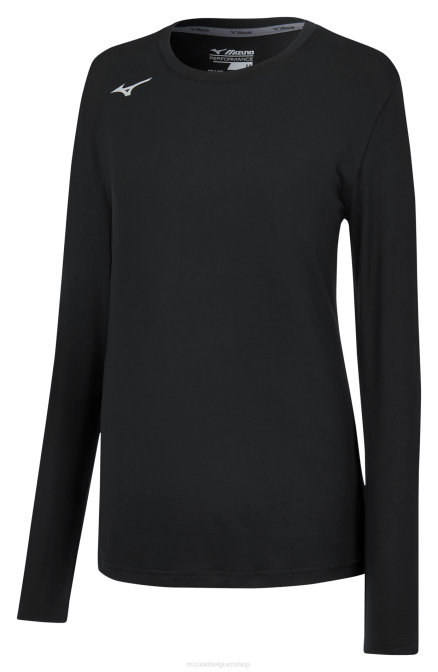 Mizuno aanvalst-shirt met lange mouwen vrouwen kleding zwart(9090) VZJP2274