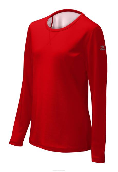 Mizuno core dual hybride top uniseks kleding rood-wit(1000) VZJP2569