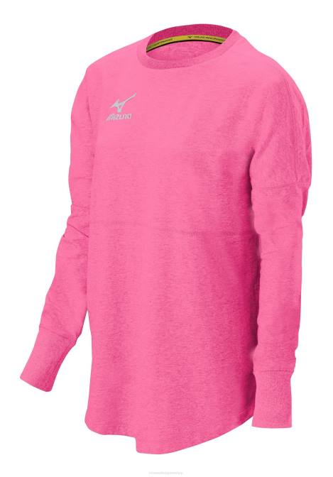 Mizuno hitters pullovertop uniseks kleding gemêleerdroze(1r1r) VZJP2482