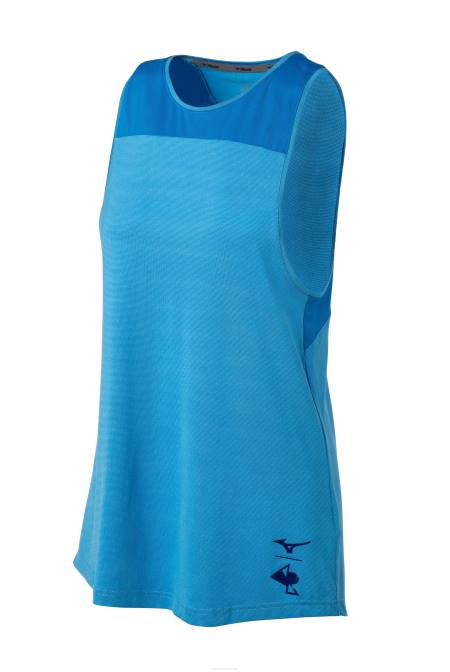 Mizuno april ross luxe tank uniseks kleding parelblauw(5x5x) VZJP2437